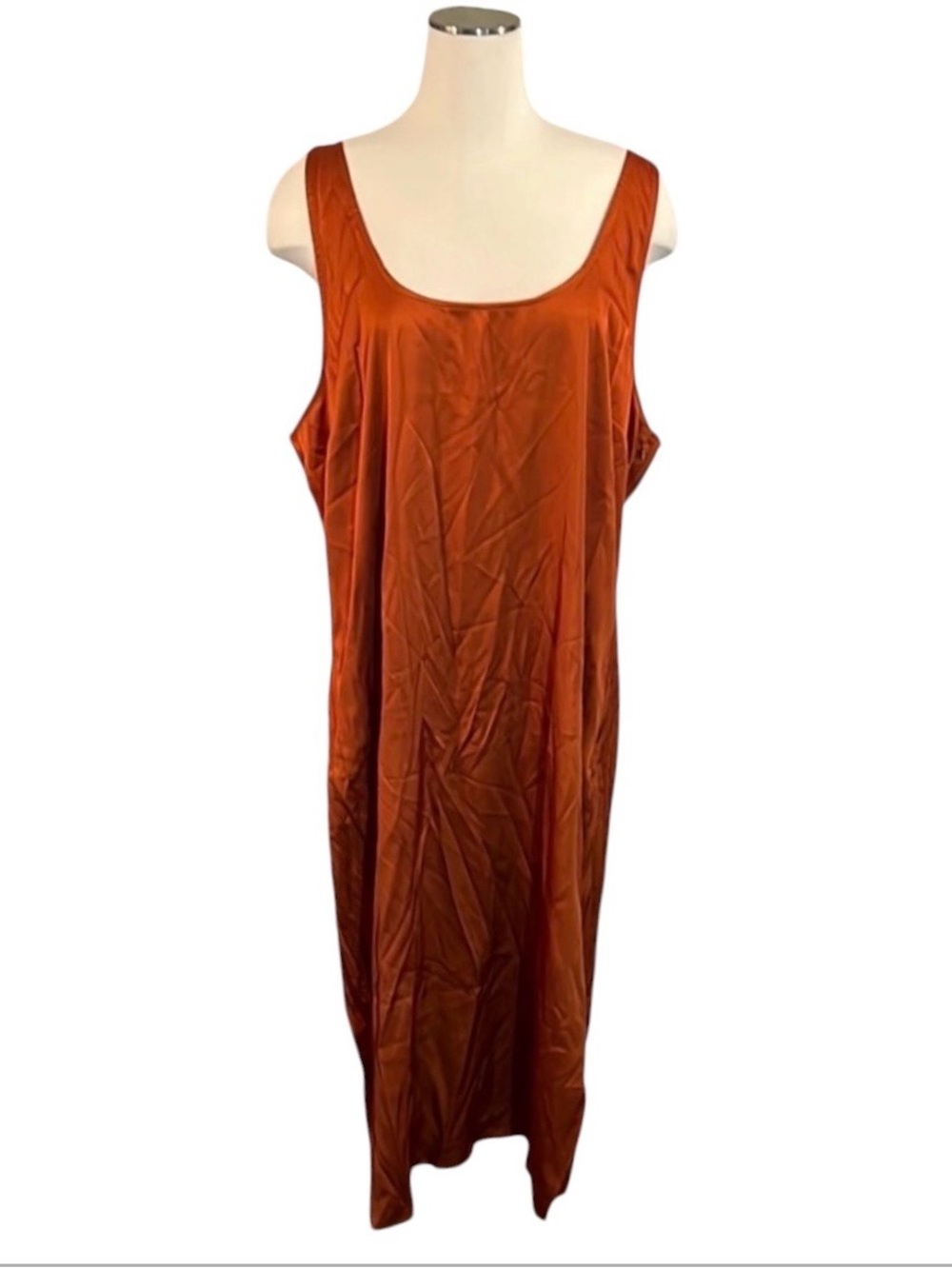 Abercrombie & Fitch Women’s Elegant Orange Sleeveless Lingerie Nightgown